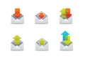 Qicon | Mail icons 1 Royalty Free Stock Photo