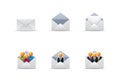 Qicon | Mail icons 2 Royalty Free Stock Photo