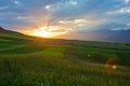 The Qilian mountains at sunset 2 Royalty Free Stock Photo