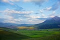 The Qilian mountains at sunset time 2. Royalty Free Stock Photo