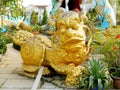 Qilin asian colorful mythological statue Royalty Free Stock Photo