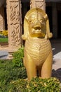 Qilin asian mythological guard statue in Thai temple