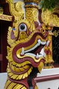 Qilin asian mythological guard statue in Thai temple