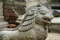 Qilin mystic asian animal guard statue in Nepal