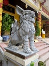 Qilin guardian statue in pagoda