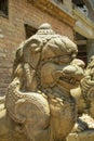 Qilin mystic asian animal guard statue in Nepal