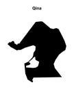 Qina outline map Royalty Free Stock Photo