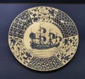 Qing Dynasty Antique Chinese Blue White Porcelain Plate Ceramic Dish Delft Arts Dutch Sail Portuguese Boat Tallship