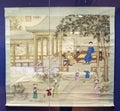 Qing Royal Family Silk Painting He Shikui An Autumn Garden Filled with Joy Featuring Emperor Daoguang Treasure of Shendetang Royalty Free Stock Photo