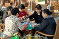 Qingbaijian, China: Women Playing Mahjong