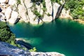 Qingdao, China: a lake in Ba Shui He trail in Mt. Laoshan in Summer.