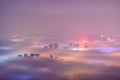 Qingdao city in the Advection fog Royalty Free Stock Photo