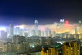 Qingdao city in the Advection fog Royalty Free Stock Photo