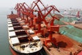Qingdao port iron ore terminal Royalty Free Stock Photo