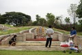 Qingming Festival at Sritasala Cemetery in Ratchaburi, Thailand. Royalty Free Stock Photo