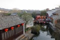The Song Dynasty Grand Canal in qingmingshanghetu park in hengdian studios, adobe rgb Royalty Free Stock Photo