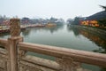 Qinhuai river and handrail Royalty Free Stock Photo