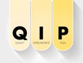 QIP - Quality Improvement Plan acronym, health concept background