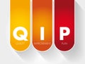 QIP - Quality Improvement Plan acronym, health concept background