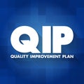 QIP - Quality Improvement Plan acronym, health concept background