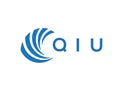 QIU letter logo design on white background. QIU creative circle letter logo concept.