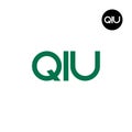 QIU Logo Letter Monogram Design Royalty Free Stock Photo