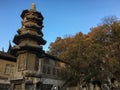 Qixia Temple in China`s Nanjing city in fall