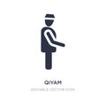 qiyam icon on white background. Simple element illustration from People concept