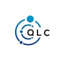 QLC letter technology logo design on white background. QLC creative initials letter IT logo concept. QLC letter design Royalty Free Stock Photo