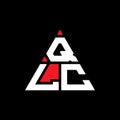 QLC triangle letter logo design with triangle shape. QLC triangle logo design monogram. QLC triangle vector logo template with red Royalty Free Stock Photo