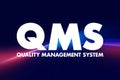 QMS - Quality Management System acronym, business concept background Royalty Free Stock Photo