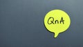 QnA Question and Answer Note on Dark Background for FAQ and Support Services Royalty Free Stock Photo
