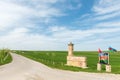 Qobustan Azerbaijan, Road to Cheirli village between green farm fields