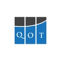 QOT letter logo design on WHITE background. QOT creative initials letter logo concept. QOT letter design.QOT letter logo design on Royalty Free Stock Photo