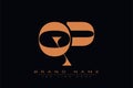 QP initial letter logo design Royalty Free Stock Photo