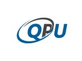 QPU letter creative modern elegant logo design Royalty Free Stock Photo