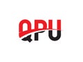 QPU Letter Initial Logo Design Vector Illustration Royalty Free Stock Photo