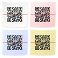 QR bar code sticker Royalty Free Stock Photo
