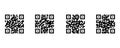Qr code in abstract style. Smartphone scan. Qr code scan icon. Vector illustration. stock image. Royalty Free Stock Photo
