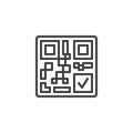 QR Code Authentication line icon