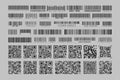 QR Code and Barcode Clipart Bundle Product QR Icon Vector Set for Business and Retail Design Royalty Free Stock Photo