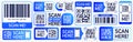QR code barcode scan icon set Royalty Free Stock Photo