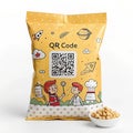 QR code based interactive snack pouch with storytelling elements