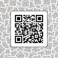 Qr code on the qr codes background