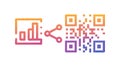 QR Code Data Analytics and Share Icon, vector design Generative AI Royalty Free Stock Photo