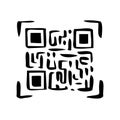 QR code doodle hand drawn icon. Marketing and electronic commerce. Royalty Free Stock Photo
