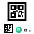 QR code flat icon for apps and websites