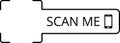 QR code frame for scanning. Scan me phone tag. Template of QR code for mobile app, payment, smartphone, pda, mobile phone
