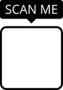 QR code frame for scanning. Scan me phone tag. Template of QR code for mobile app, payment, smartphone, pda, mobile phone