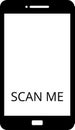 QR code frame for scanning. Scan me phone tag. Template of QR code for mobile app, payment, smartphone, pda, mobile phone